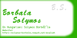 borbala solymos business card